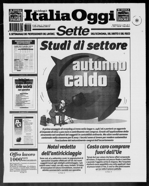 Italia oggi : quotidiano di economia finanza e politica